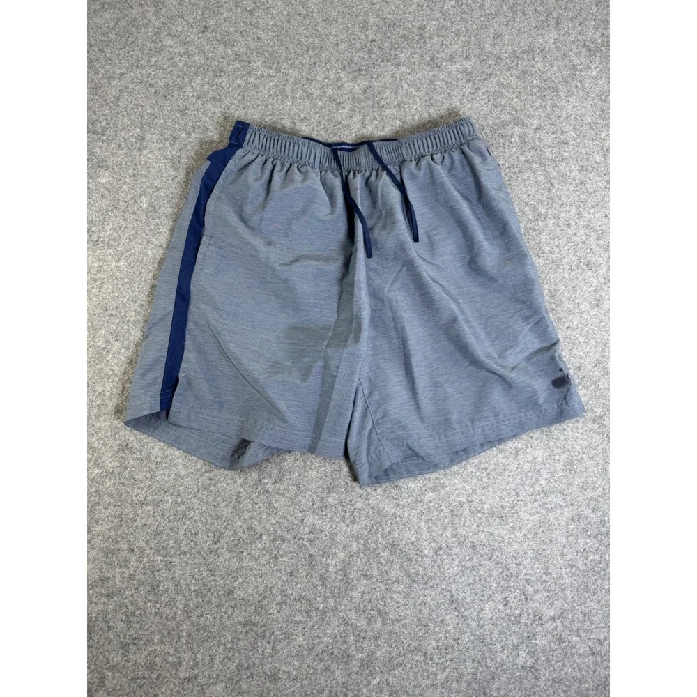 Masters Tech Active Mens Blue Heathered Lined Running Shorts Large RN133979